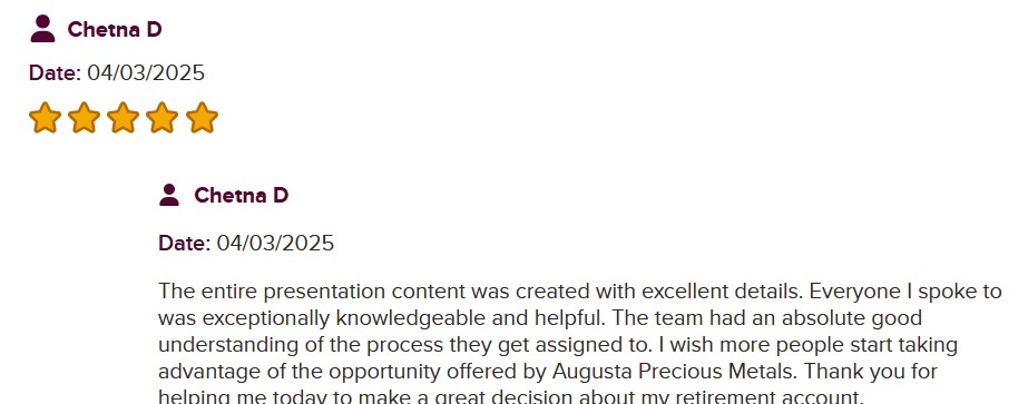 augusta precious metals google reviews